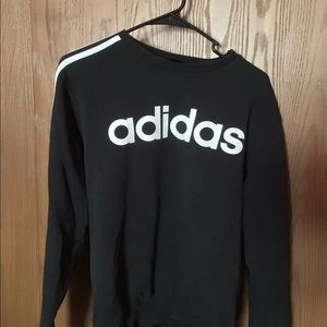 Black adidas crew neck sweatshirt.
